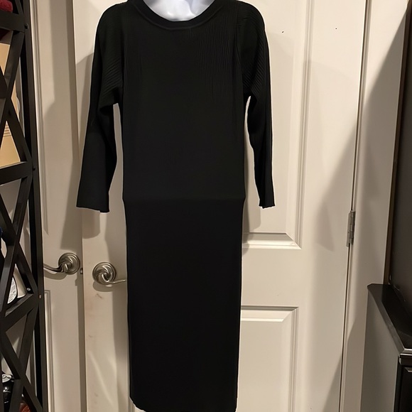 R&K Sweater Dress, Black/Charcoal Gray, size XL - Picture 4 of 6